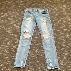AMERICAN EAGLE Super Super Stretch Ripped Jeggings